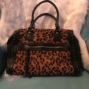 Oryany Brenda Studded Leopard Satchel